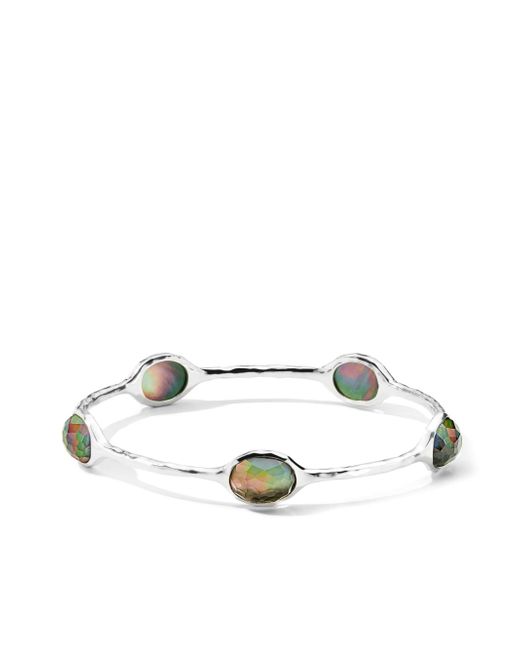 Ippolita sterling Rock Candy crystal and black shell bangle