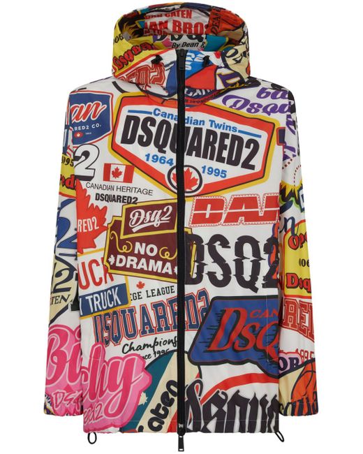 Dsquared2 graphic-print hooded jacket