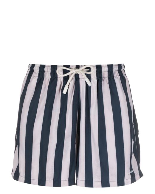 Sunnei logo-print striped swim shorts