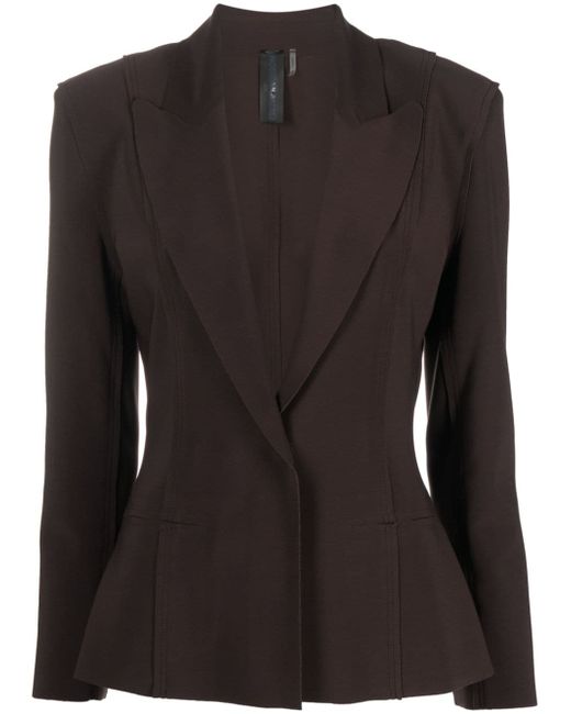 Norma Kamali single-breasted fitted blazer