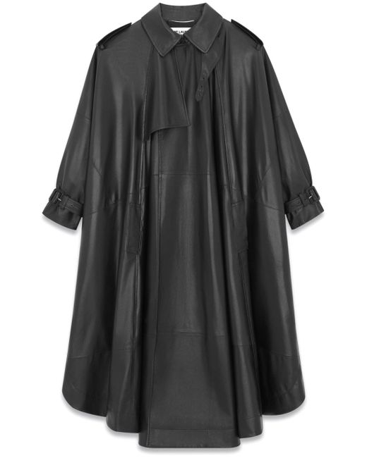 Saint Laurent cape leather coat