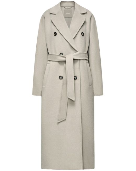 12 Storeez belted double-breasted maxi coat