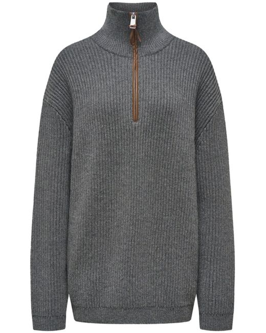 12 Storeez half-zip wool blend jumper