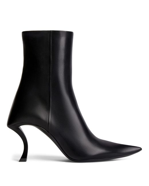 Balenciaga Hourglass 100mm leather ankle boots