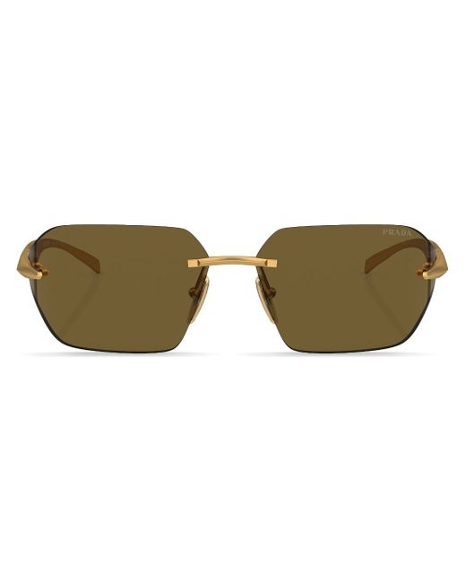 Prada logo-engraved frameless sunglasses