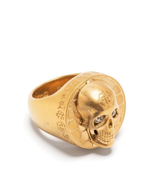 Philipp Plein 3D skull-detail ring