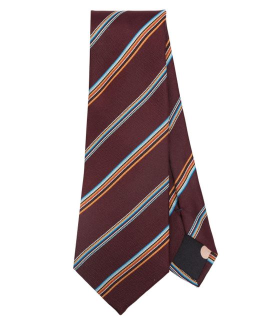 Paul Smith diagonal-stripe twill tie