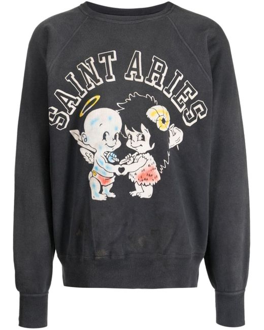 Saint Mxxxxxx logo-print sweatshirt
