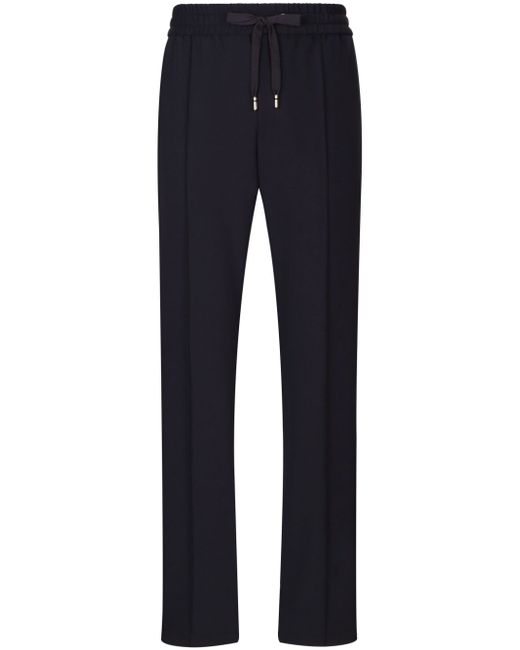 Dolce & Gabbana pressed-crease drawstring-waist tapered trousers