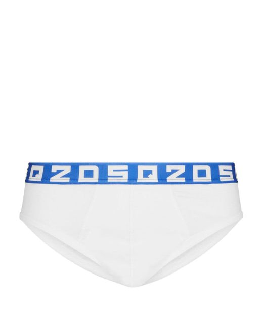 Dsquared2 logo-print strap cotton-blend briefs