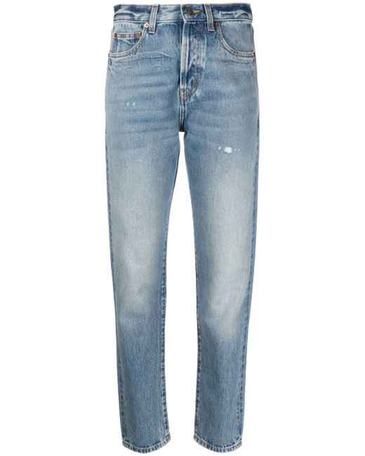 Saint Laurent mid-rise tapered-leg jeans