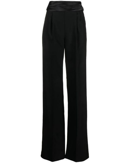 Laquan Smith sash-detail tailored wool trousers