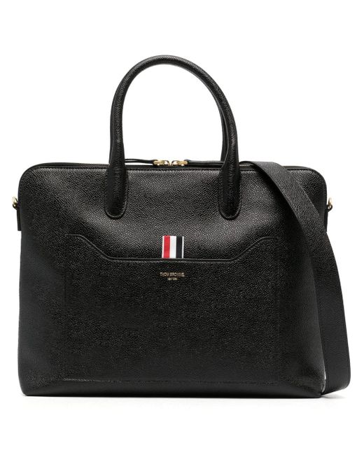 Thom Browne 4-Bar leather briefcase