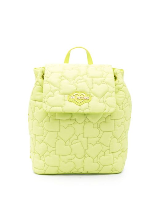 Love Moschino heart-motif quilted backpack