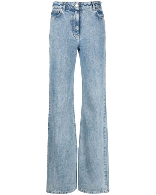 Moschino Jeans logo-patch high-waisted jeans