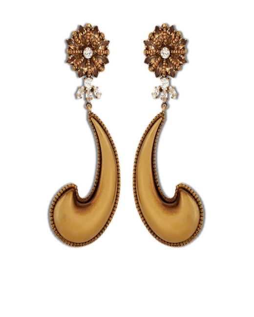 Etro crystal-embellished paisley earrings