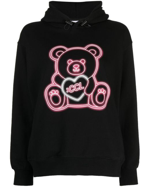Chocoolate teddy bear-print hoodie