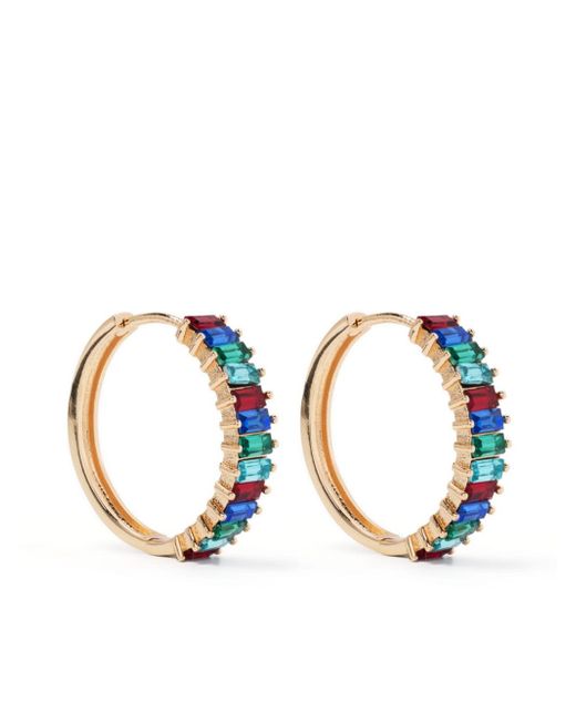 Kenneth Jay Lane crystal-embellished hoop earrings