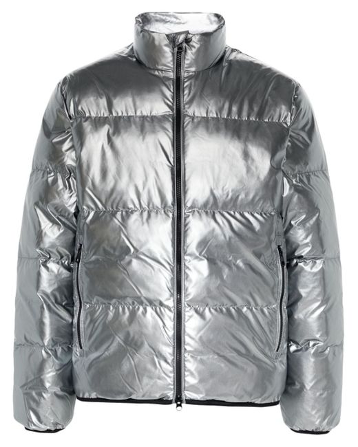 Ea7 metallic-sheen puffer jacket