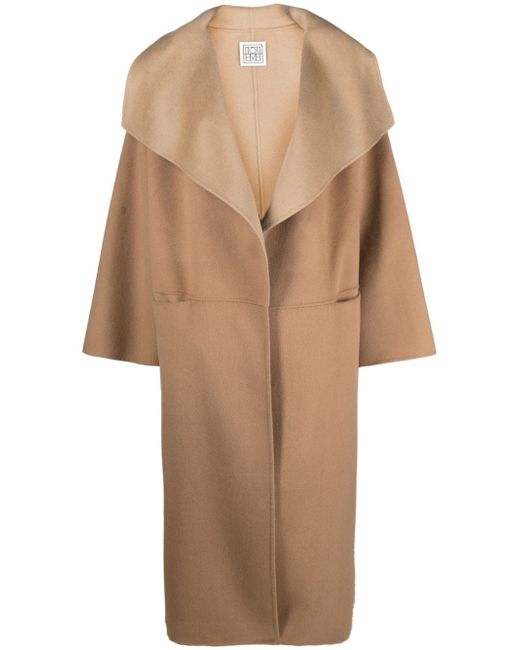 Totême two-tone wool-blend coat