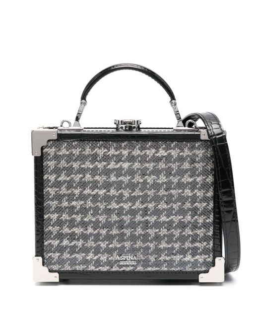 Aspinal of London The Trunk dogtooth-pattern tote bag