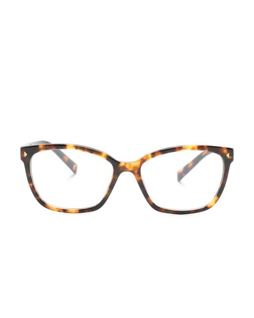 Prada tortoiseshell cat-eye frame glasses