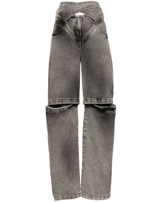 Alessandro Vigilante cut-out wide-leg jeans