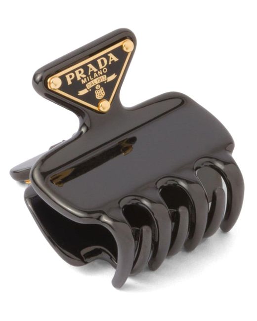 Prada logo-plaque claw hair clip