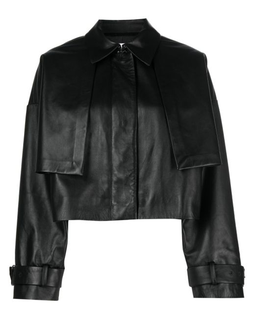 Calvin Klein cropped leather jacket