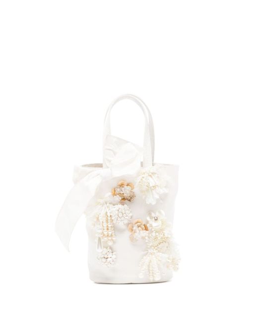 Biyan flower-detailing tote bag