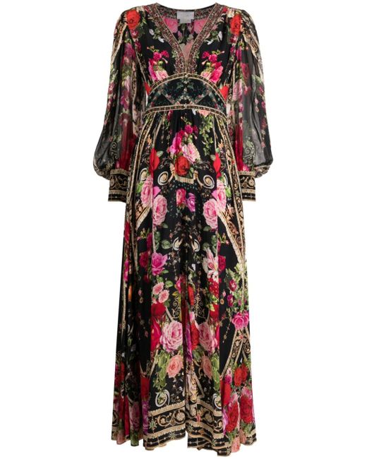 Camilla floral silk maxi dress