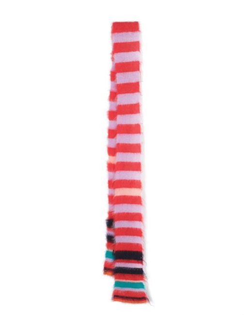 Edward Cuming striped frayed scarf