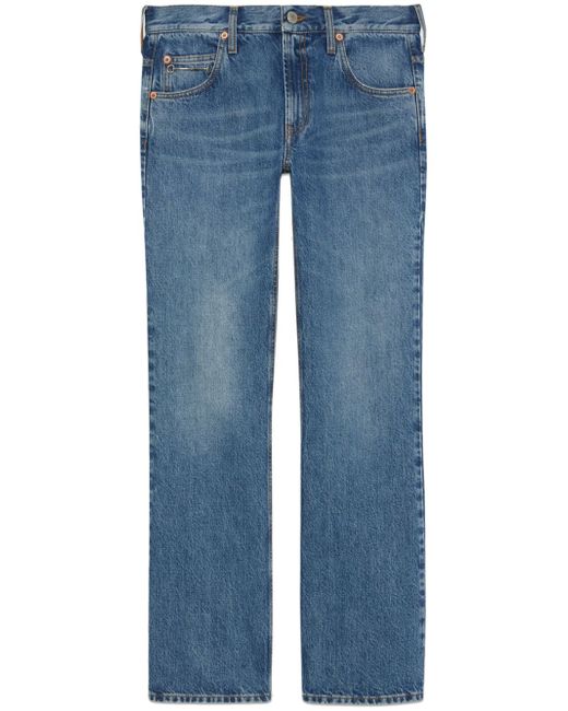 Gucci horsebit-detail straight-leg jeans