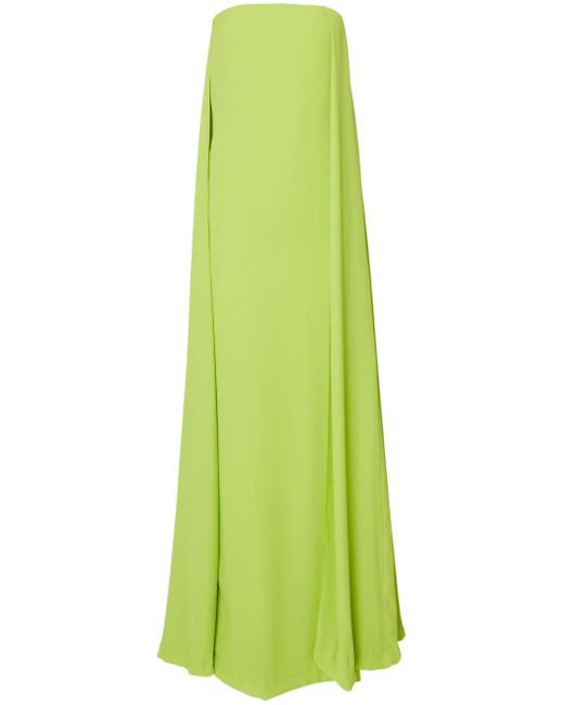 Carolina Herrera strapless pleat-detail maxi dress