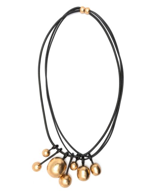 Monies Salix oversize circular-pendant necklace