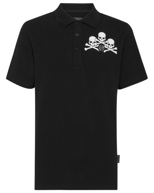 Philipp Plein skull logo polo shirt
