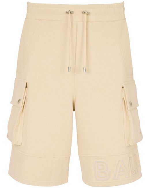 Balmain logo-embossed cargo shorts
