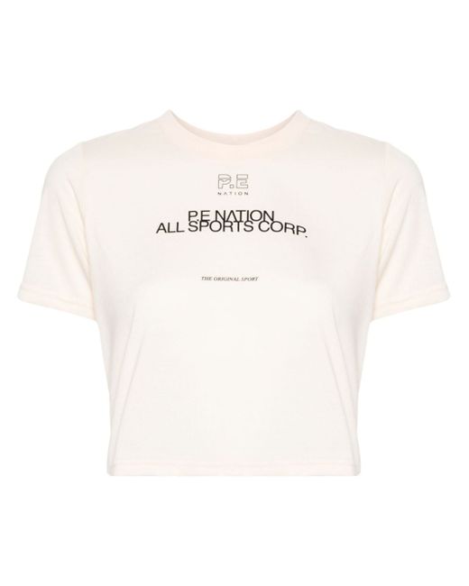 P.E Nation Parallel cropped performance T-shirt