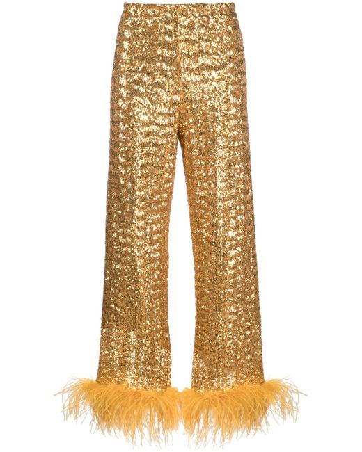 Oséree sequined wide-leg trousers