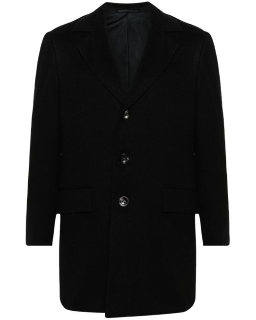 Kiton notched-lapels single-breasted cashmere coat
