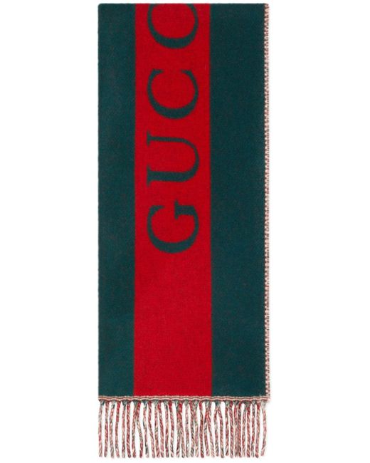 Gucci Web-stripe jacquard scarf