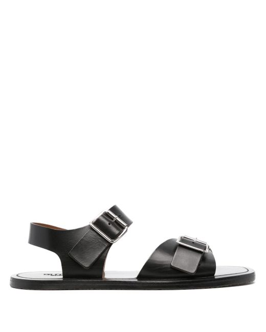 Buttero® square-toe leather sandals