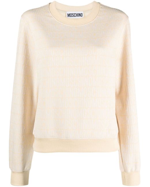 Moschino logo-print cotton-blend sweatshirt