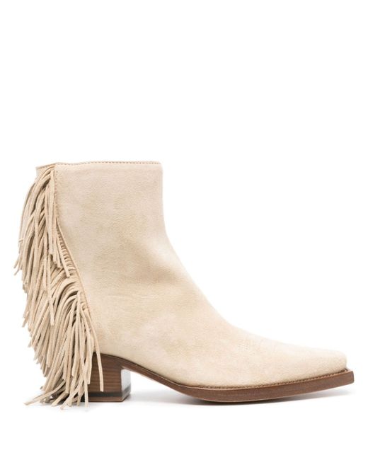 Buttero® fringed suede ankle boots