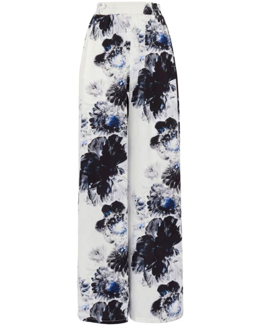 Alexander McQueen Chiaroscuro floral-print pyjama trousers