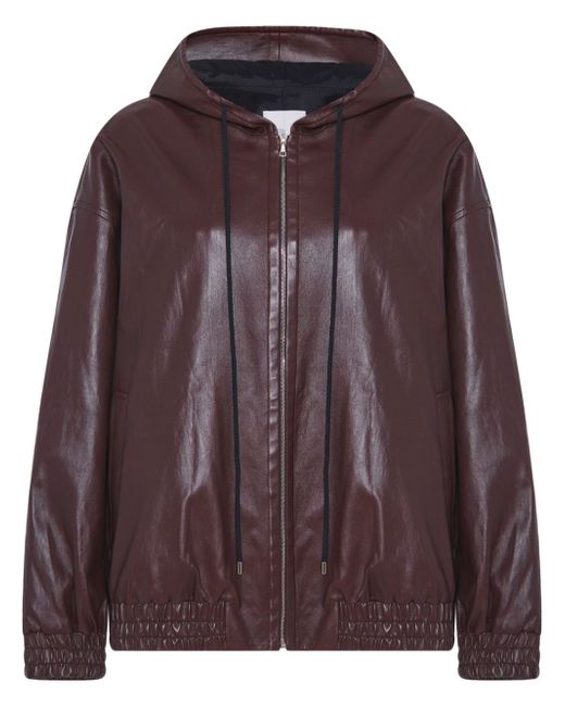 Rosetta Getty Plonge leather hooded jacket