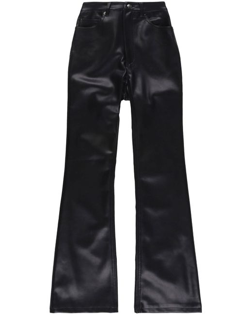 Ksubi faux-leather flared trousers