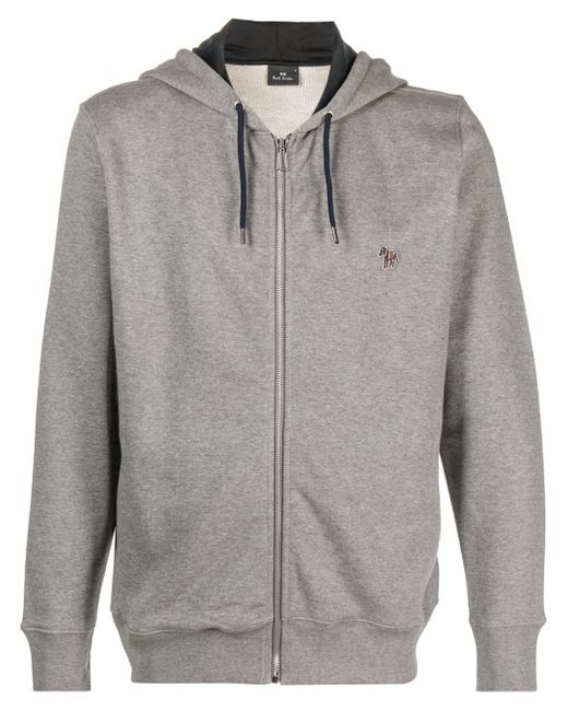 PS Paul Smith logo-patch zip-up hoodie