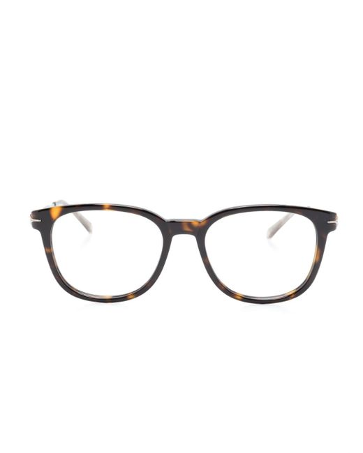 Montblanc tortoiseshell rectangle-frame glasses