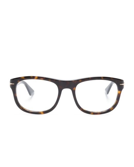 Montblanc tortoiseshell-effect round-frame glasses